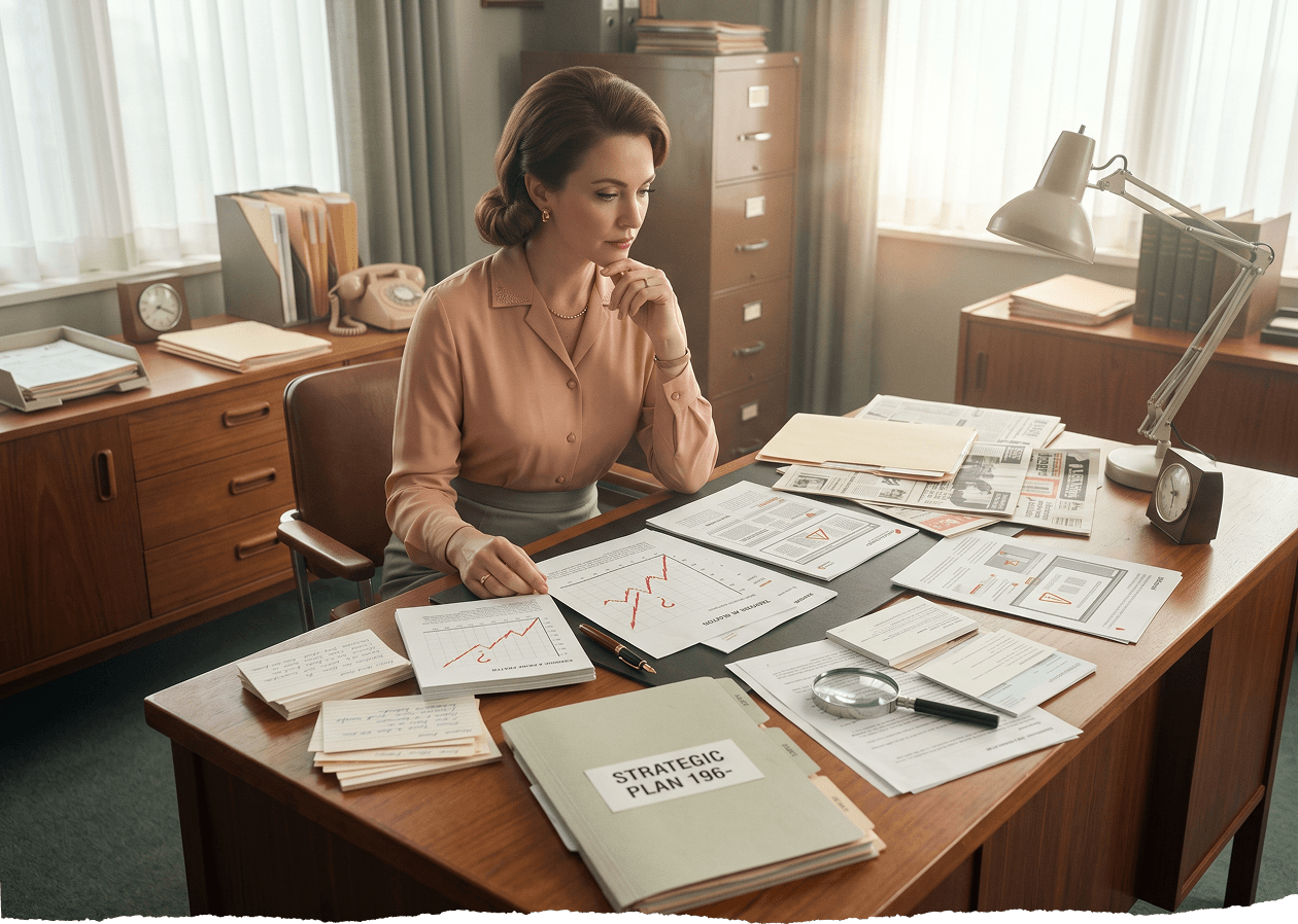 women thinking about the strategic plan